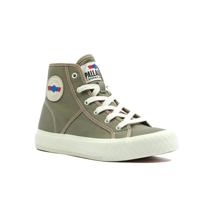 Baskets Palladium Palla Louvel High Tops Femme Vert Olive | FR WAM179F